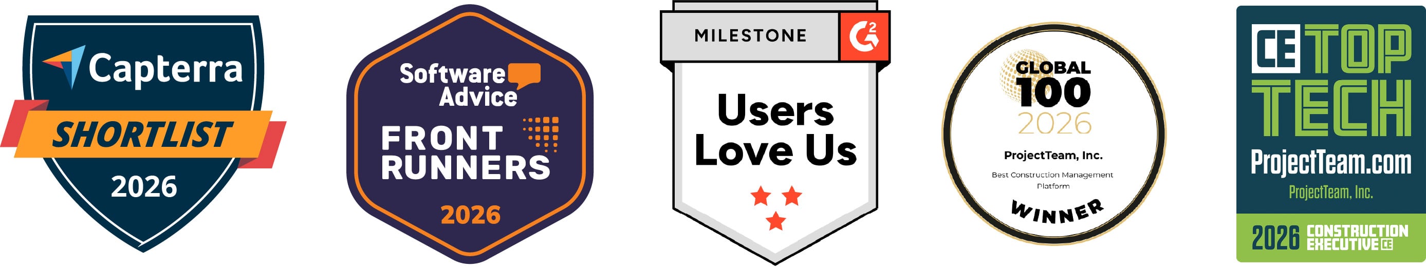 2026 Awards and Recognition for ProjectTeam