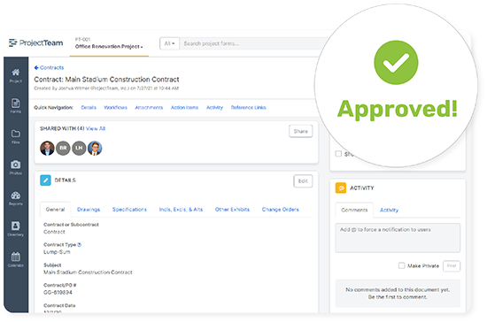 Automatically approve forms in ProjectTeam.com Automatically approve forms in ProjectTeam.com