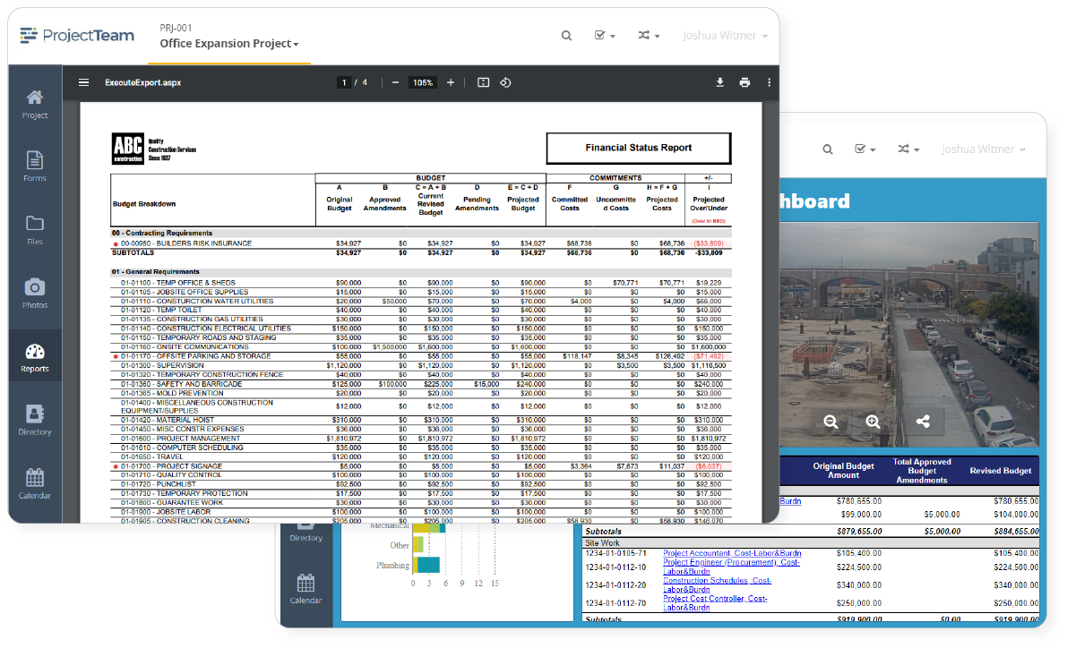 Organize data from multiple projects into reports